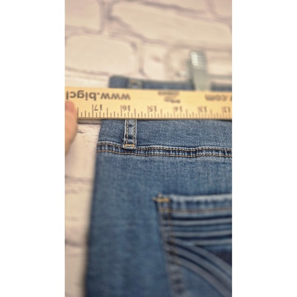 Seven7 Distressed Skinny Jeans Size 14 Medium Wash Stretch Denim - Picture 12 of 15